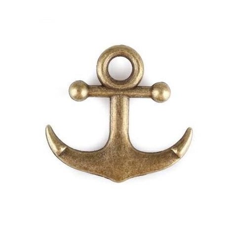 APPLICAZIONE ANCORA VINTAGE METALLO 3CM